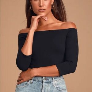 Lulus Like a Bird off the shoulder thong bodysuit